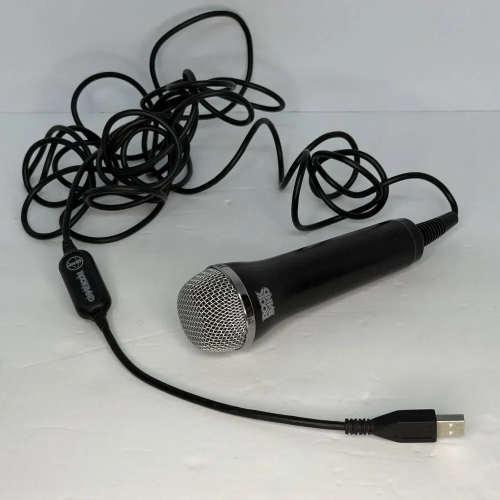 Rock Band Wired USB Microphone PS3 PS2 Wii Xbox 360 Guitar Hero Untested